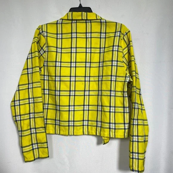 Clueless Cher Horowitz Yellow Plaid Costume Set Jacket Top Skirt Women's LARGE - Picture 4 of 16